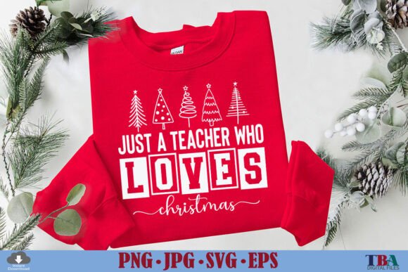 Christmas Teacher SVG Funny Merry Xmas Graphics and T-Shirt Designs