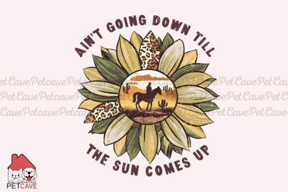 Cowboy Sunflower Art Western Sunset Sce Graphics and T-Shirt Designs Review