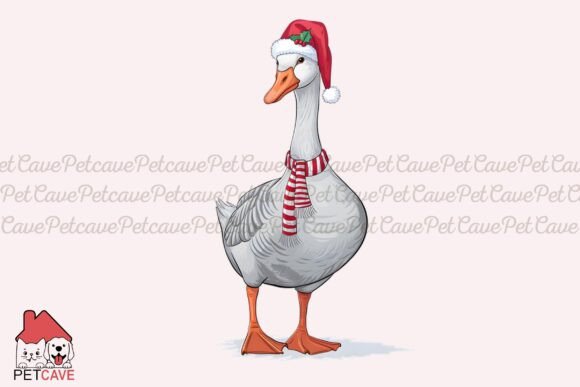 Festive Goose in Santa Hat Scarf Graphics and T-Shirt Designs Review
