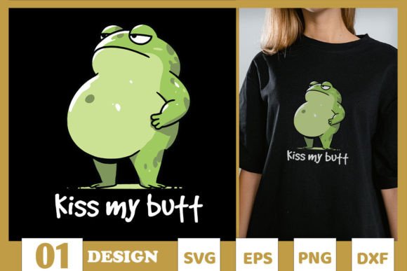 Frog Kiss Funny Cottagecore SVG Graphics and T-Shirt Designs