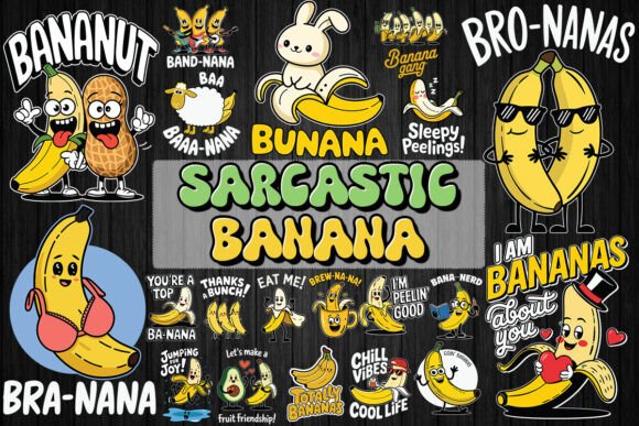 Funny Banana SVG Bundle: Graphics and T-Shirt Designs Review