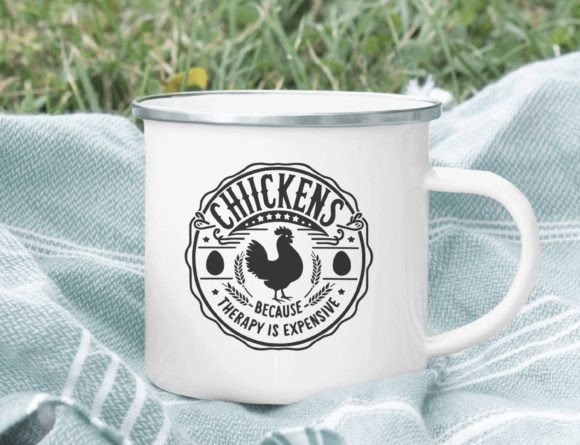 Funny Chickens Svg Png, Chicken Therapy Graphics and T-Shirt Designs
