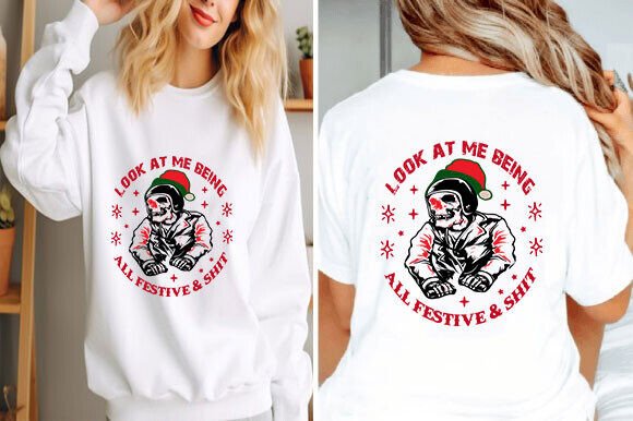 Funny Christmas Festive Skeleton SVG PNG Review