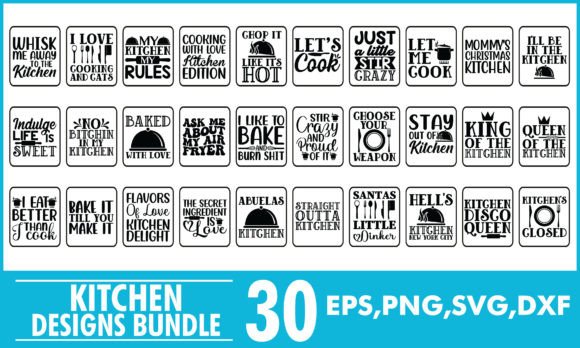Funny Kitchen SVG Design Bundle Png File Graphics and T-Shirt Designs
