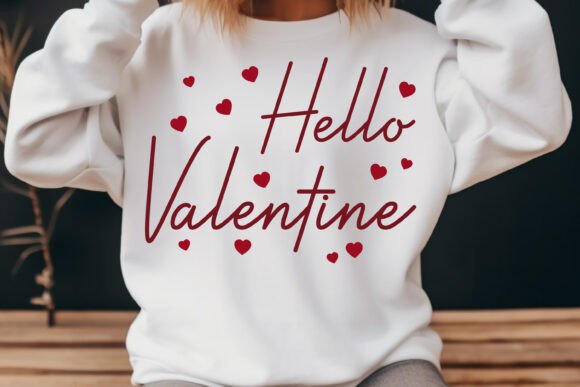 Hello Valentine Funny Retro Svg Png Graphics and T-Shirt Designs