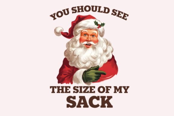 Jolly Santa Claus Illustration Poster Graphics and T-Shirt Designs