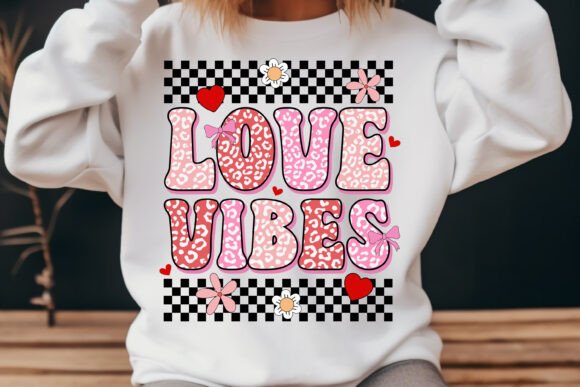Love Vibes Valentine Funny Retro Svg Png Graphics and T-Shirt Designs Review